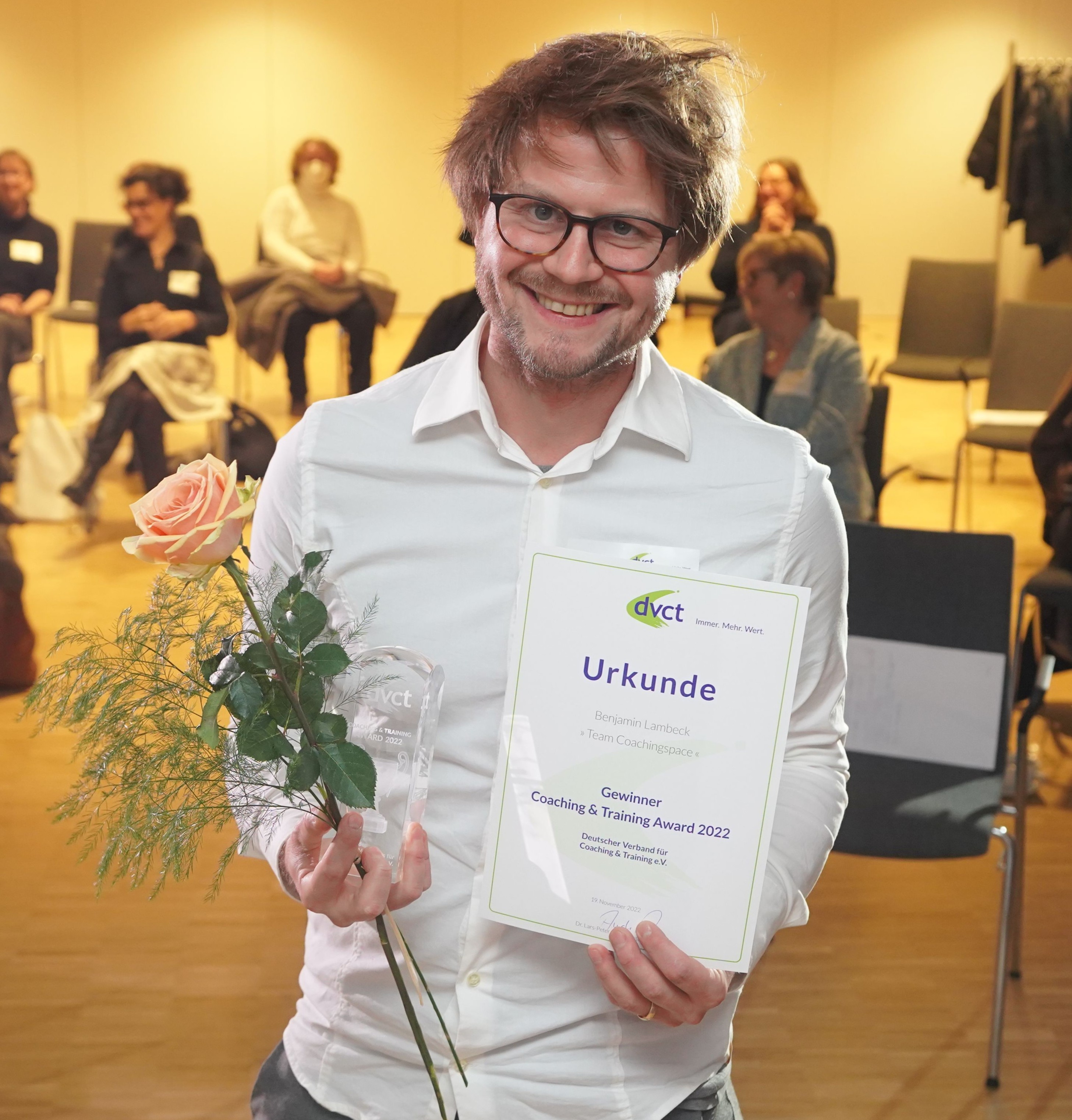 Benjamin Lambeck mit dvct Coaching & Training Award 2022